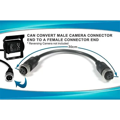 4PIN Female To Female Connector Wire For Rearview Reversing Parking Camera 30cm • $3.79