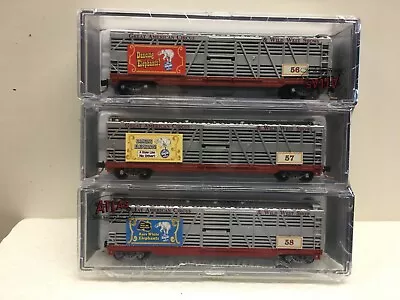 N Scale Micro Trains MTL ATL 12-04 Great American Circus Stock Car 3-Pack • $300