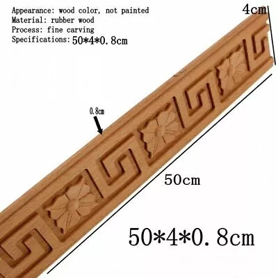 Unpainted Wood Square Line Trim With Greek Pattern Unpainted Home Decoration New • $8.24