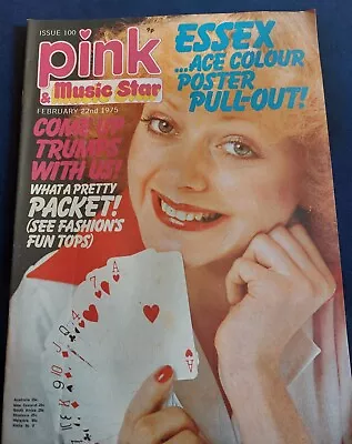 Vintage PINK & MUSIC STAR Magazine 22 FEBRUARY 1975 David Essex Jackie PK04 • £12.50