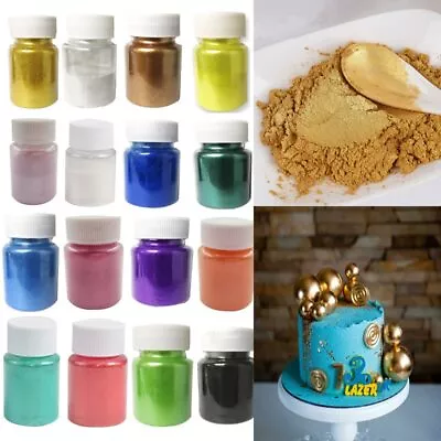 15g Gold Silver Edible Powder DIY Glitter Cake Macaron Baking Color Decoration • $6.99