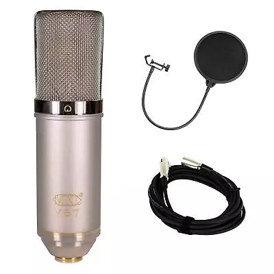 MXL V67G HE Microphone W/ 20-foot XLR Cable & Pop Filter Bundle • $139.95