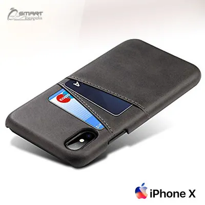 $7.99 • Buy PU Leather Card Holder Wallet Back Case Cover For IPhone X / IPhone 10 / 8 Plus