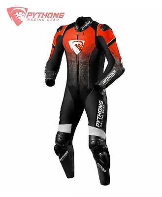 Pythons Racing Motorcycle Motorbike Riders Leather Racing Suit Moto Race Suite • $312.55