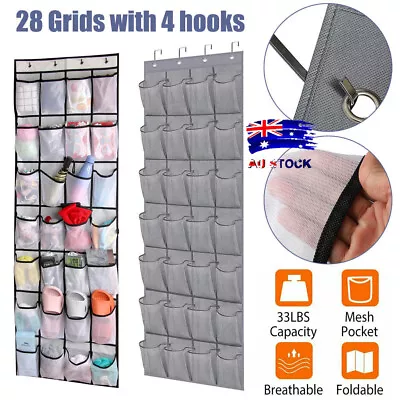 $20.99 • Buy 28 Over The Door Shoe Organizer Rack Hanging Storage Holder Hanger Bag Closet