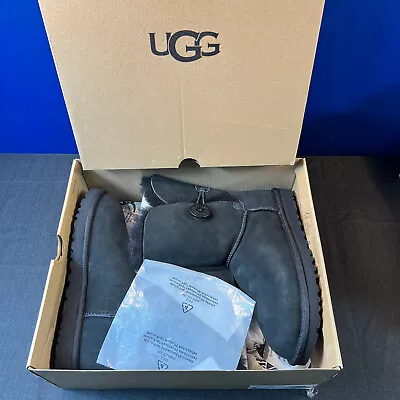 UGG Women's Bailey Button II Sheepskin Ankle Boots - Black Grey Or Chestnut NEW • $105