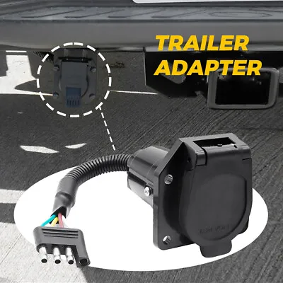 For RV Campers Flat 7 To Pin Trailer Plug Power Adapter Connector Bracket 4-Way • $14.99