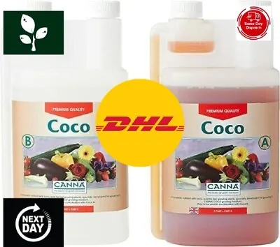 £17.90 • Buy Canna Coco 1L  A + B Plant Nutrient For Grow And Bloom NEXT DAY DHL POST