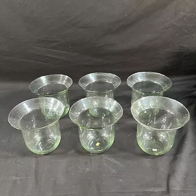 Set Of 6 CLEAR Glass VOTIVE CUPS • $34.99