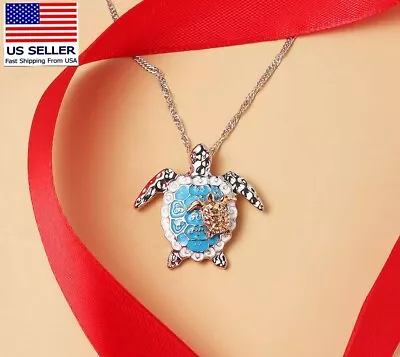 Fashion Women Crystal Chain Necklace Animal Turtle Pendant Women Jewelry Gifts • $5.99