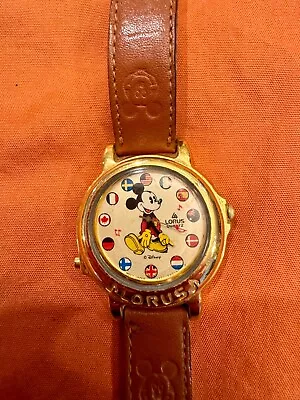 Disney Lorus Mickey Mouse International Flags Musical Melody Watch • $30