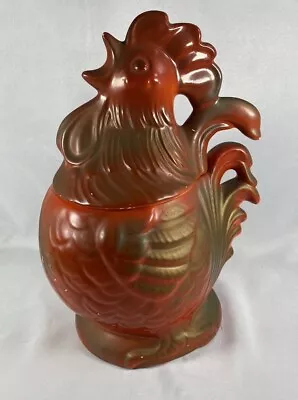 Vintage Crowing Rooster Cookie Jar  Lidded 12” Kitschy Kitchen Chicken • $48.90