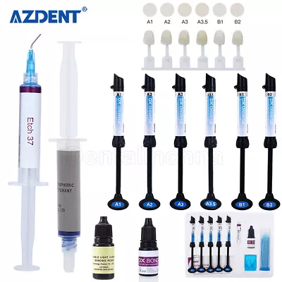 Dental Light Cure Composite Resin Syringe Kit Shade A1/A2/A3/A3.5/B1 DENTEX USPS • $7.63