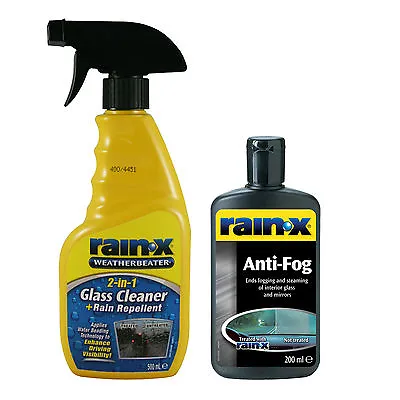 £14.99 • Buy Rain X Glass Window Mirror Cleaner & Rain Repellent Spray + Anti Fog Steam Mist 