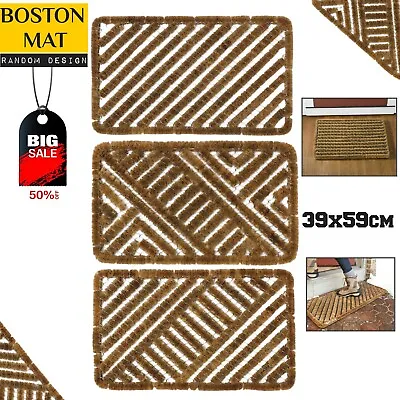 £16.99 • Buy Heavy Duty Boston Coir Door Mat Doormat Dirt Stopper Scraper Wire Frame 39x59cm