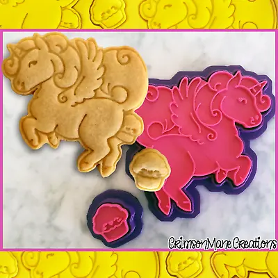 Unicorn Cookie Cutter Cupcake Poop Set Cute Baking Supply Ceramics Fondant Tool • $9
