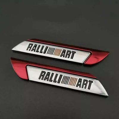 NEW JDM 2x For RALLIART Car Side Fender BADGE Emblems Badges Decals Stickers • $14.99