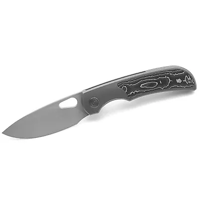Miguron Moyarl Pocket Knife Titanium Silver Carbon Fiber Handle M390 MGR-621CSR • $219.88