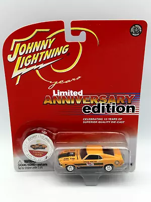 Johnny Lightning 10th Anniversary 1970 Ford Mustang Pace Car Orange 1:64 NIB • $11.99