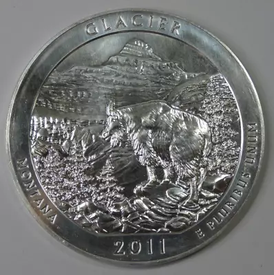 2011 Glacier Montana America The Beautiful ATB 5oz .999 Fine Silver Quarter Coin • $199.99