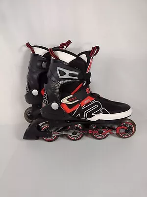 Men's Size 10 K2 Roller Blades EXO M Tech In-line Skates Black Red Skating Used • $64.99