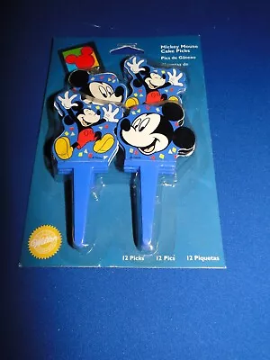 New Wilton Mickey Mouse Cake Picks Cakes Cupcakes Bento 12 Picks In All • $10