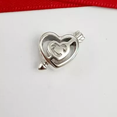 $34 • Buy Authentic Pandora Silver Path To Love Bead Charm #797814 Follow Your Heart 