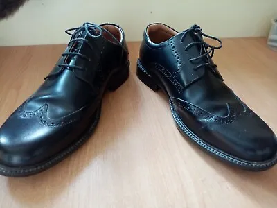 OAKTRAK SHOES Brogues Size 9 BLACK Smart Casual Lace Up Formal Oxford Work • £15