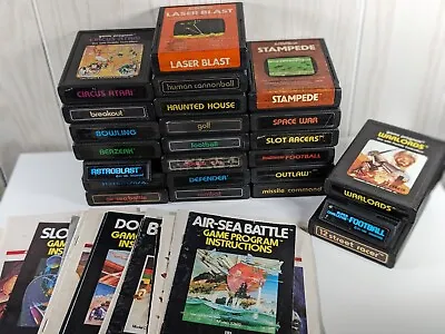 Tested/Works Atari 2600 Video Games With Manuals 5.99 Each! - Combine Shipping • $5.99