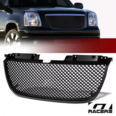 $87 • Buy Matte Black For 2007-2014 GMC Yukon Denali Luxury Mesh Front Bumper Grill Grille