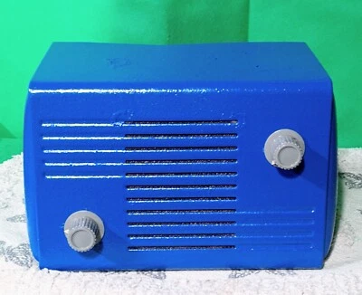 $79.99 • Buy Vintage Navy Blue AM Vacuum Tube Radio Tested Working