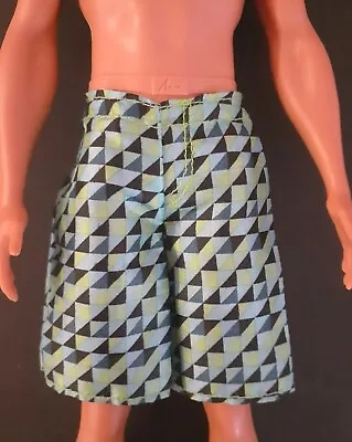 Barbie Doll Fashion Clothes. Ken Patterned Geometric Design Shorts. Fab! • £3.99