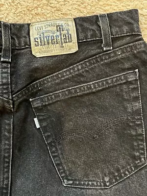 Vintage 90’s Black Levis Jeans Mens 34x32 Silvertab Loose Fit USA Denim • $110