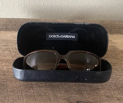 Vintage Dolce And Gabbana Rectangular Brown Sunglasses W/ Case • $154