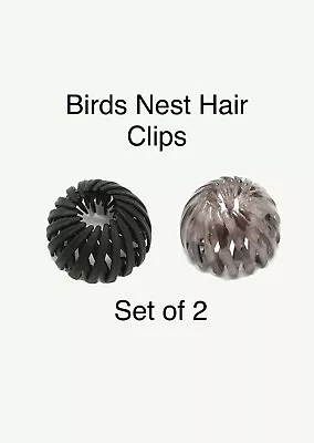 Women Girl Magic Hair Claw Clip Bird Nest Plate Hairpin Ponytail Hair Holder 2pc • £5.49