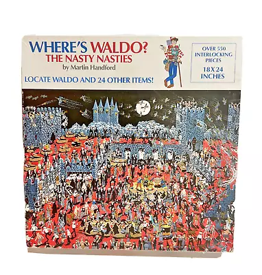 Where's Waldo? The Nasty Nasties 550 Great American Puzzle Factory 1991 Vintage • $7.89