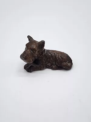 Vintage Miniature Bronze Paperweight Scottie Dog Terrier Figurine JAPAN • $15