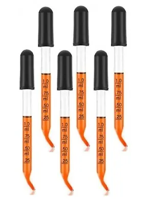 Medicine Art Essential Oils Eye Dropper Graduated 3  Curved Tip 1ml (6 Pack) • $7.50