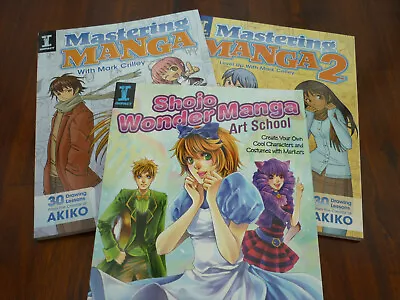 Mastering Manga - Mark Crilley - 1 And 2 - Shojo Manga Artschool - Drawing Books • £7.99