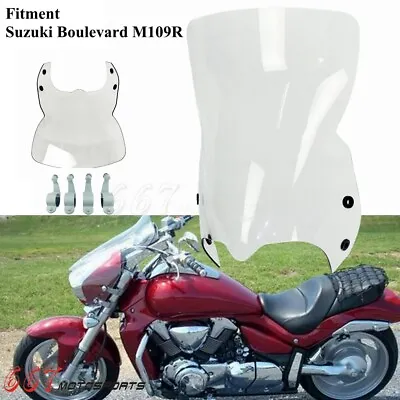 Clear Motorcycle Windshield For Suzuki Boulevard M50 M90 M109R Boss 2006-2020 • $199.99