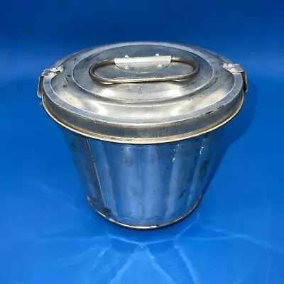 Antique Tin Pudding Mold GALVANIZED Steam Cake Jello Mold Bundt MADE IN GERMANY • $19.97