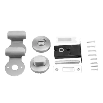 $39.86 • Buy Vacant Engaged For Bathroom Indicator Door Lock Home With Handle Stainless Steel