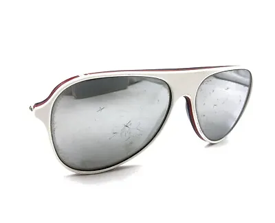 Vintage White Red Blue Aviator Sunglasses Frames Designer Retro Men Women • $79.99