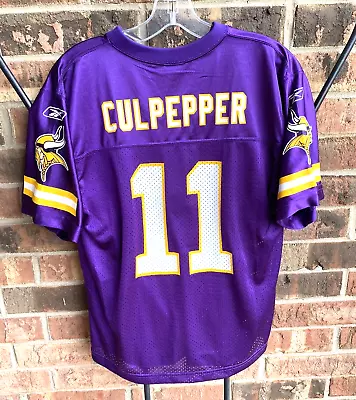 NFL Minnesota Vikings Daunte Culpepper 11 Reebok Purple Jersey Youth L NWT • $25.97