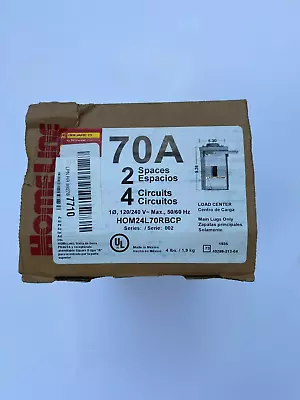 Square D Homeline Breaker Load Center HOM24L70RBCP Outdoor 2 Space 4 Circuit 120 • $19.10