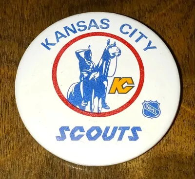 $8.09 • Buy SCOUTS KANSAS CITY LOGO NHL HOCKEY VINTAGE 1970's PIN BUTTON 7c