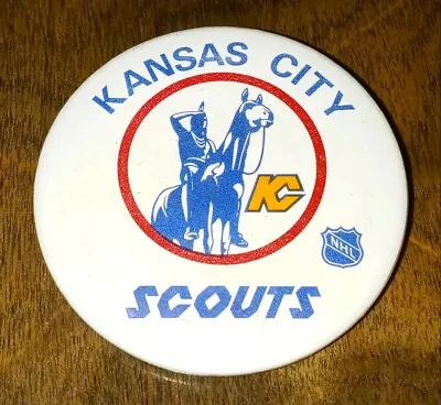 $8.09 • Buy SCOUTS KANSAS CITY LOGO NHL HOCKEY VINTAGE 1970's PIN BUTTON 7c