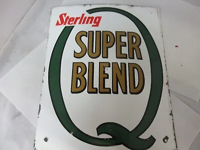 Vintage Advertising  Quaker State Super Blend Gas Pump Plate Automobilia P-153 • $449