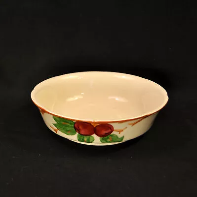 Franciscan Apple Footed Vegetable Bowl 7 1/2  HP Red Green Brown 1953-1958 USA • £52.99