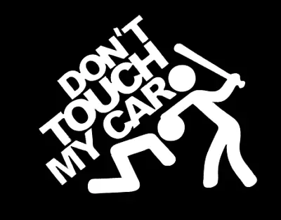 Don't Touch My Car Sticker JDM Slammed Funny Drift Lowered Car Suv Window Decal • $2.75